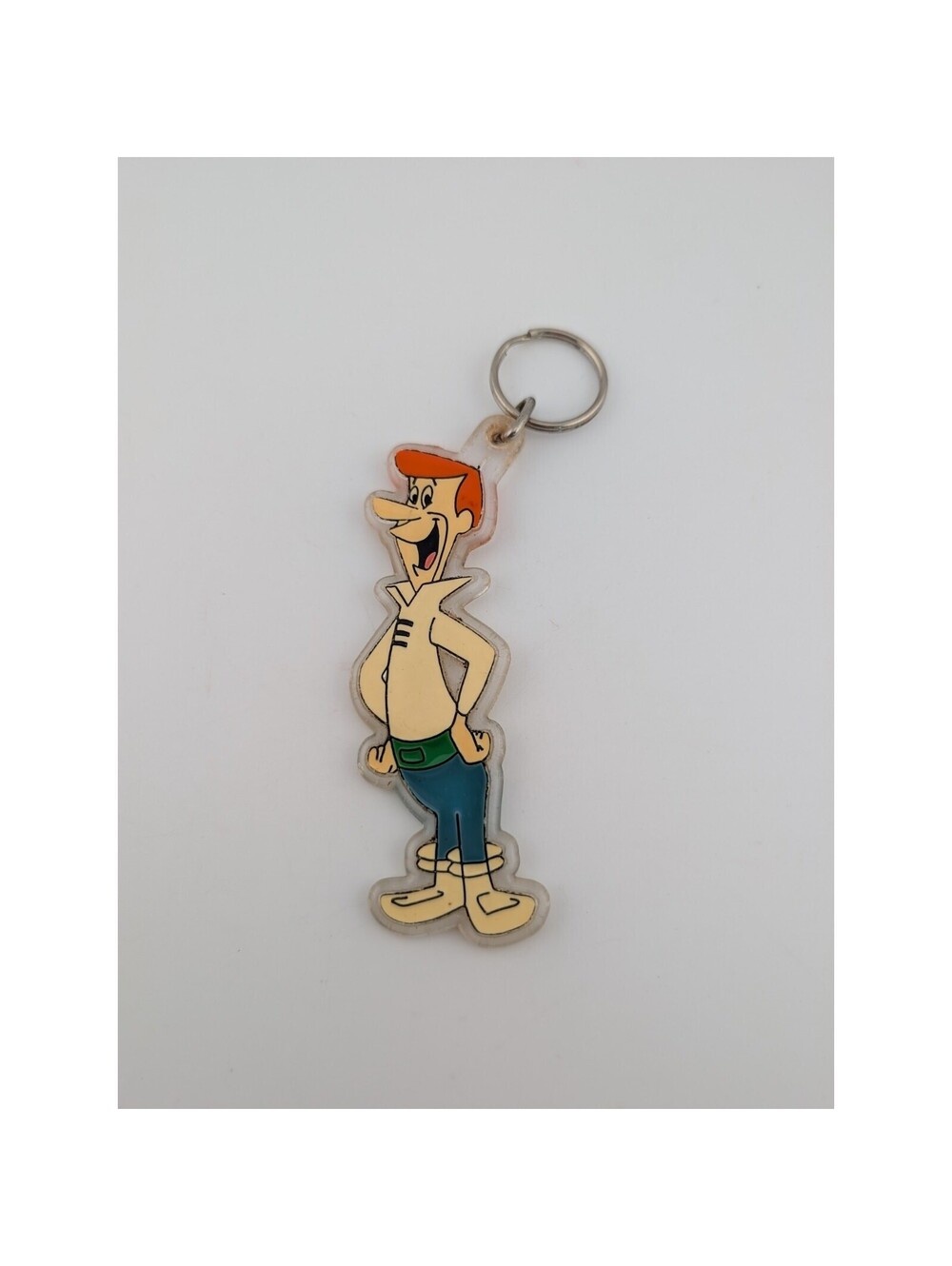 Vintage George Jetson Keychain 1990 4" Plastic The Jetsons Hanna Barbera